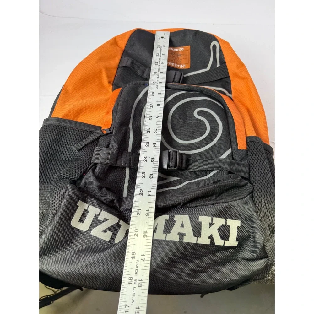 Naruto Shippuden Uzumaki Backpack Black Orange Graphic Anime Viz Media Bag